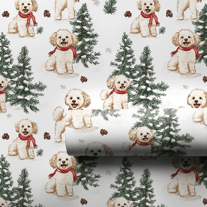 Snow Day for Maltipoos - Wrapping Paper - Aspen & Arlo