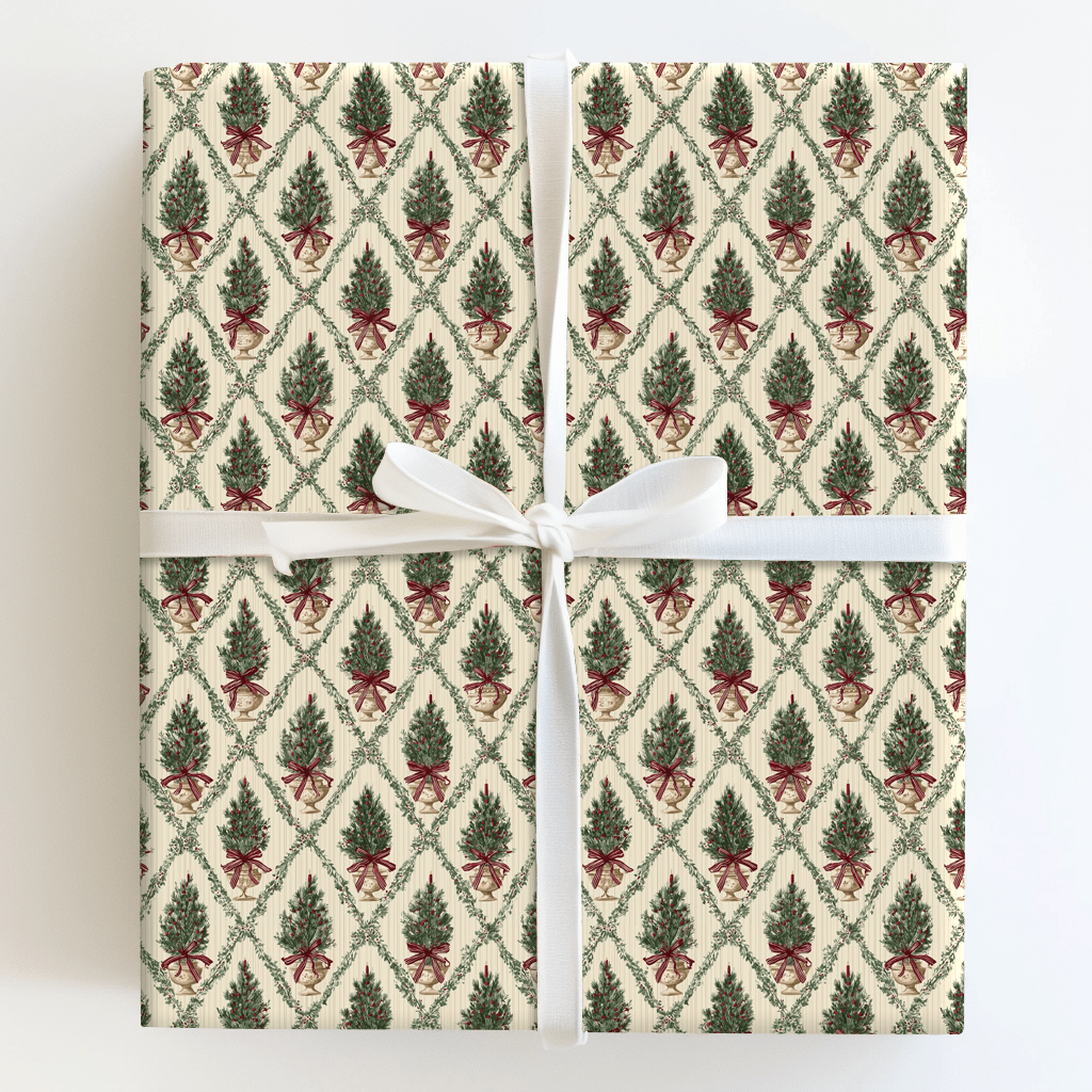Heritage Pine Urns - Wrapping Paper - Aspen & Arlo