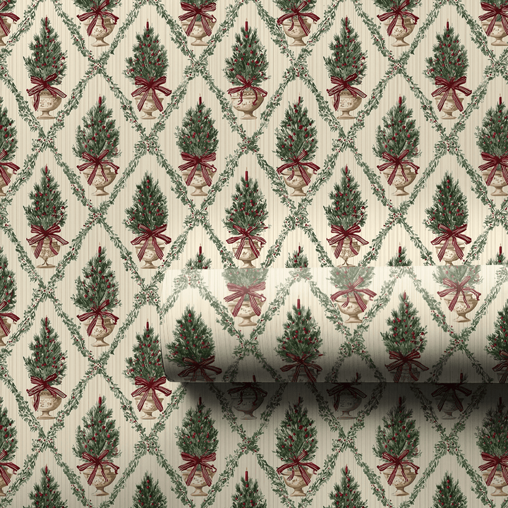 Heritage Pine Urns - Wrapping Paper - Aspen & Arlo