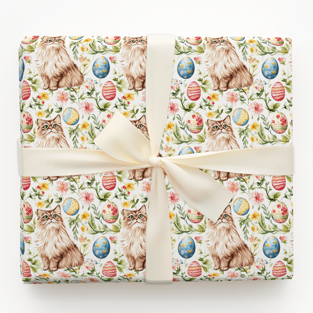 Easter Eggs with the Persian Longhair - Wrapping Paper - Aspen & Arlo
