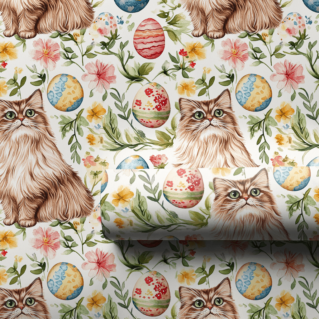 Easter Eggs with the Persian Longhair - Wrapping Paper - Aspen & Arlo