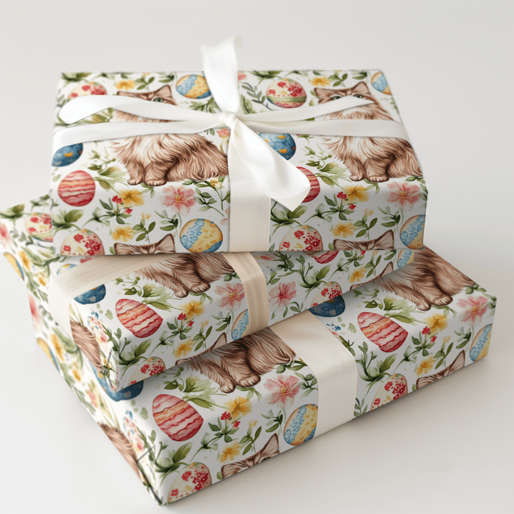 Easter Eggs with the Persian Longhair - Wrapping Paper - Aspen & Arlo