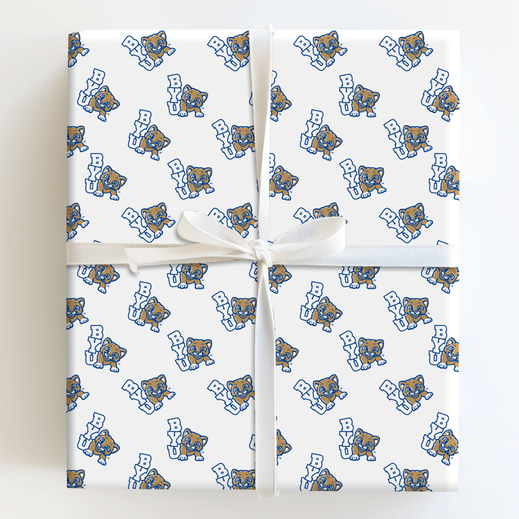 BYU Tiny Cougar - Wrapping Paper - Aspen & Arlo