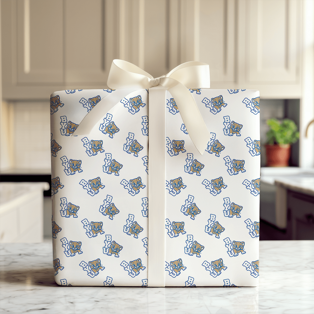BYU Tiny Cougar - Wrapping Paper - Aspen & Arlo