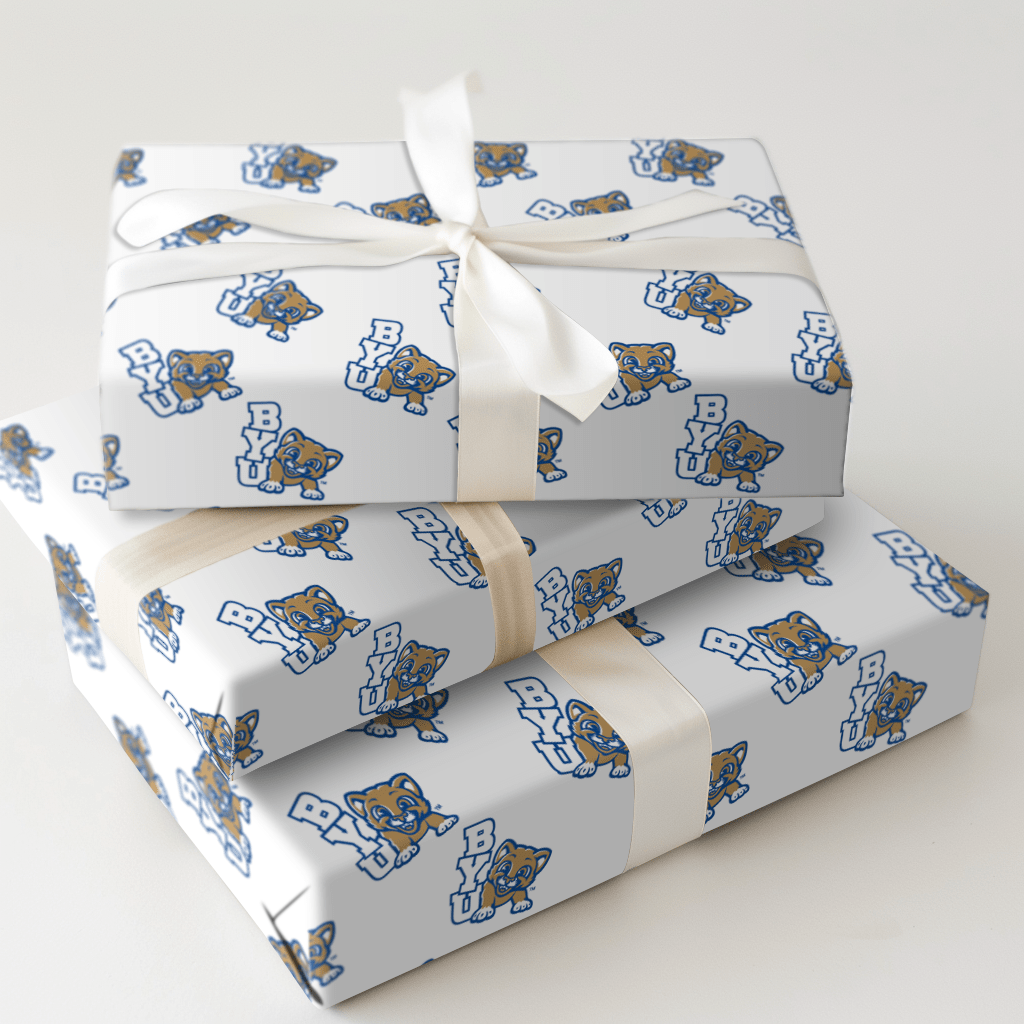 BYU Tiny Cougar - Wrapping Paper - Aspen & Arlo