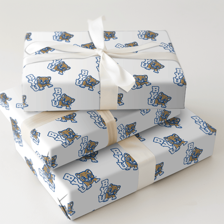 BYU Tiny Cougar - Wrapping Paper - Aspen & Arlo