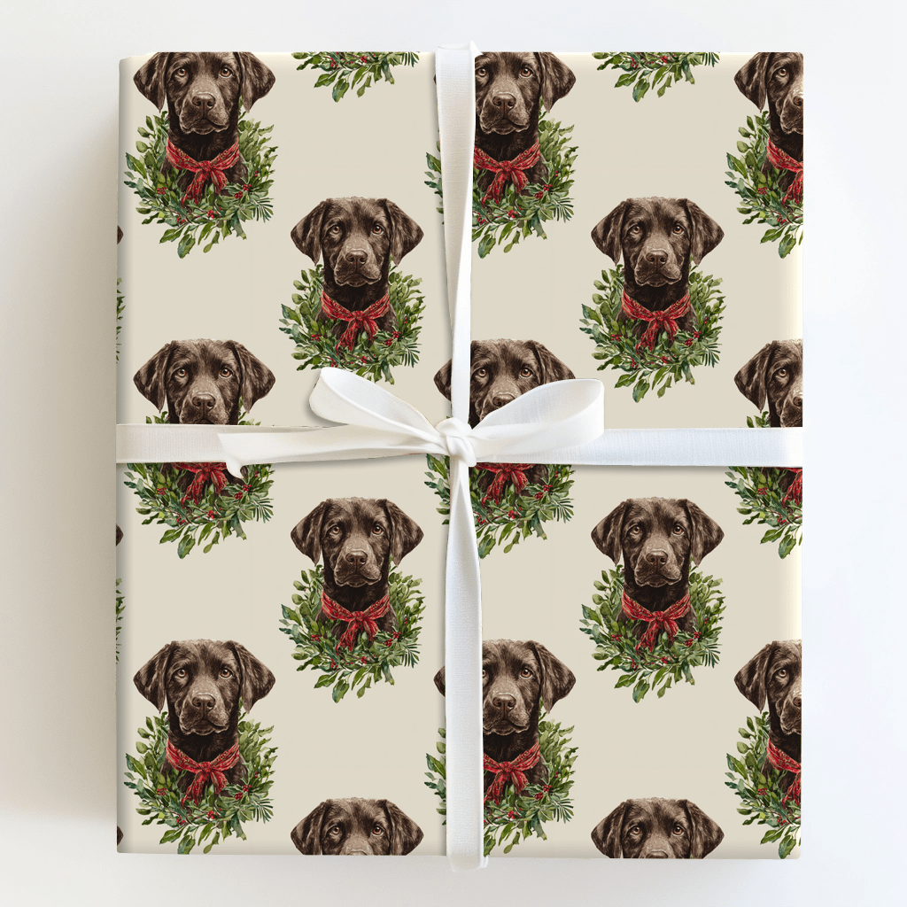 Ring Around the Chocolate Lab - Wrapping Paper - Aspen & Arlo
