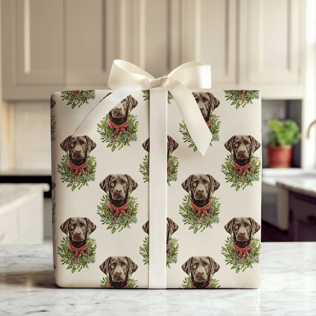Ring Around the Chocolate Lab - Wrapping Paper - Aspen & Arlo