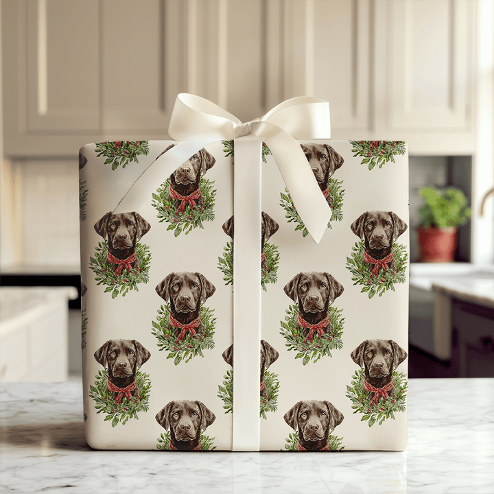 Ring Around the Chocolate Lab - Wrapping Paper - Aspen & Arlo