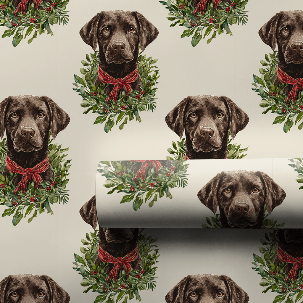 Ring Around the Chocolate Lab - Wrapping Paper - Aspen & Arlo