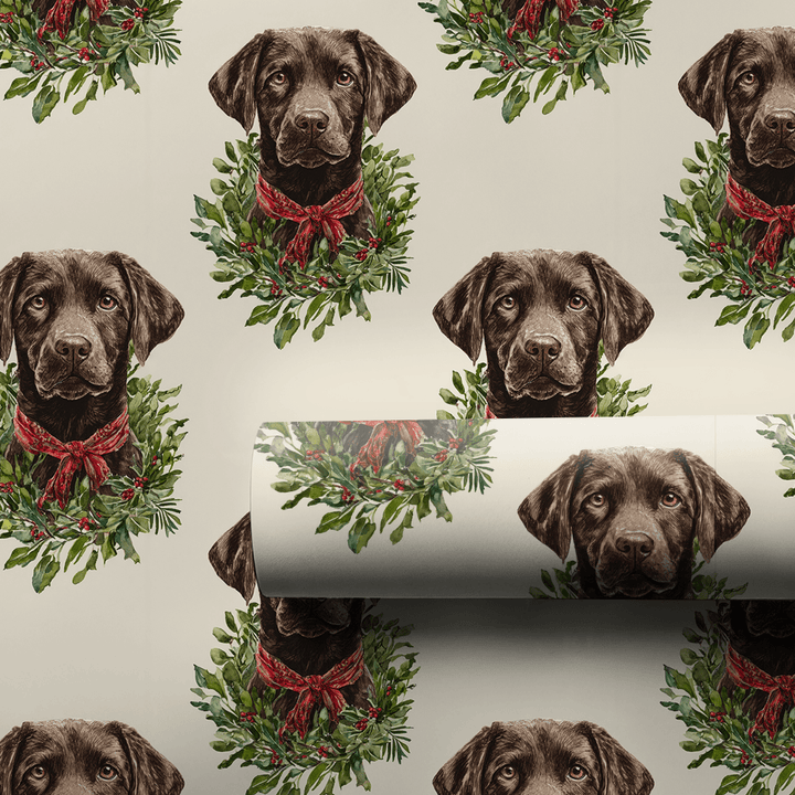 Ring Around the Chocolate Lab - Wrapping Paper - Aspen & Arlo