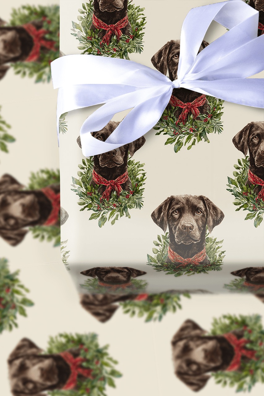 Ring Around the Chocolate Lab - Wrapping Paper - Aspen & Arlo
