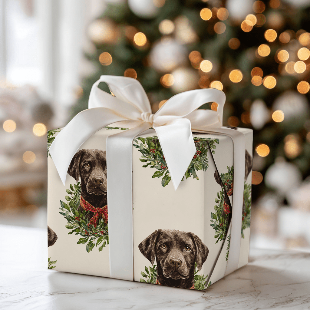 Ring Around the Chocolate Lab - Wrapping Paper - Aspen & Arlo