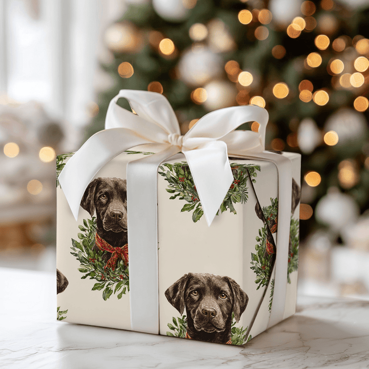 Ring Around the Chocolate Lab - Wrapping Paper - Aspen & Arlo