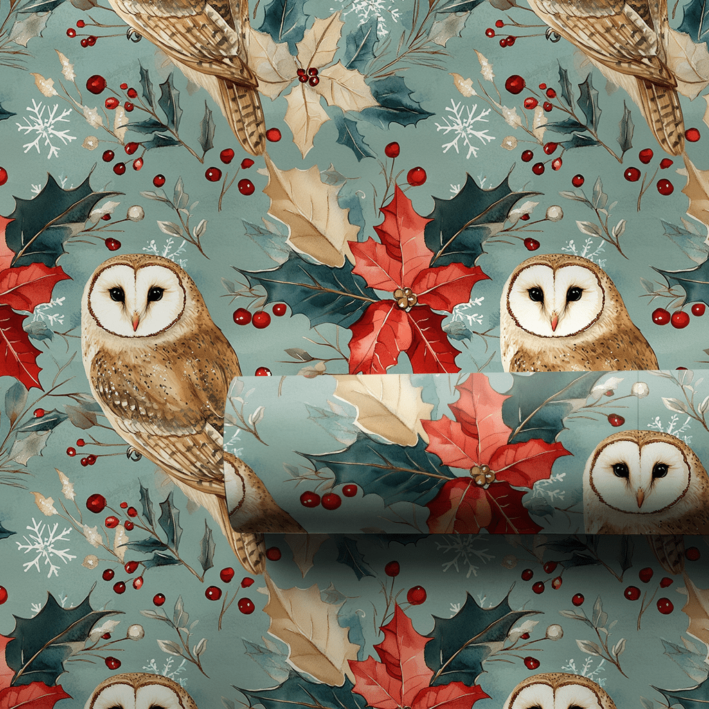 Poinsettia Perch - Wrapping Paper - Aspen & Arlo