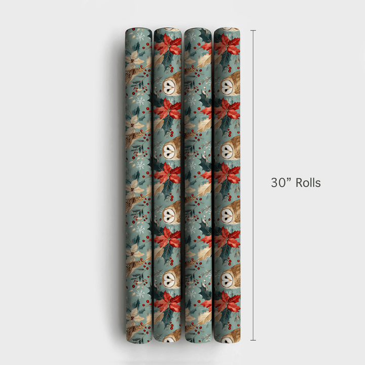 Poinsettia Perch - Wrapping Paper - Aspen & Arlo