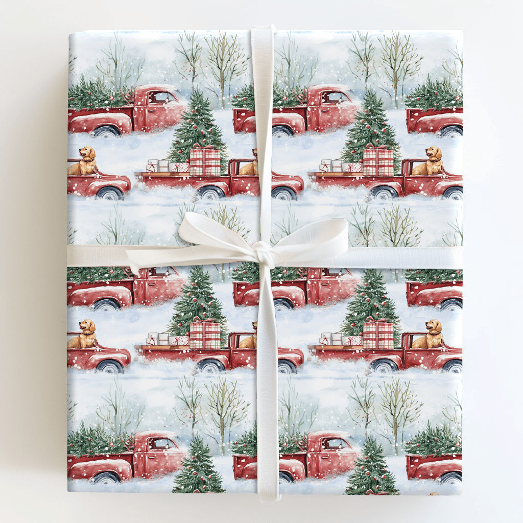 Tree Farm and Golden - Wrapping Paper - Aspen & Arlo