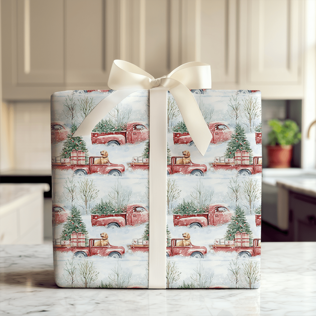 Tree Farm and Golden - Wrapping Paper - Aspen & Arlo