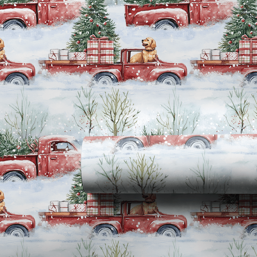 Tree Farm and Golden - Wrapping Paper - Aspen & Arlo