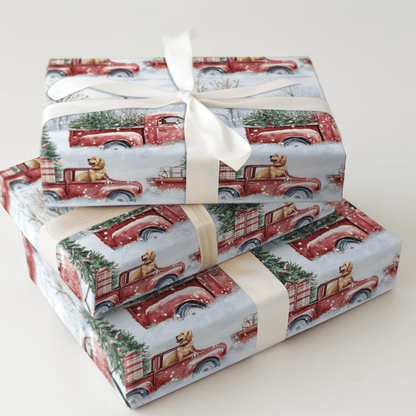 Tree Farm and Golden - Wrapping Paper - Aspen & Arlo