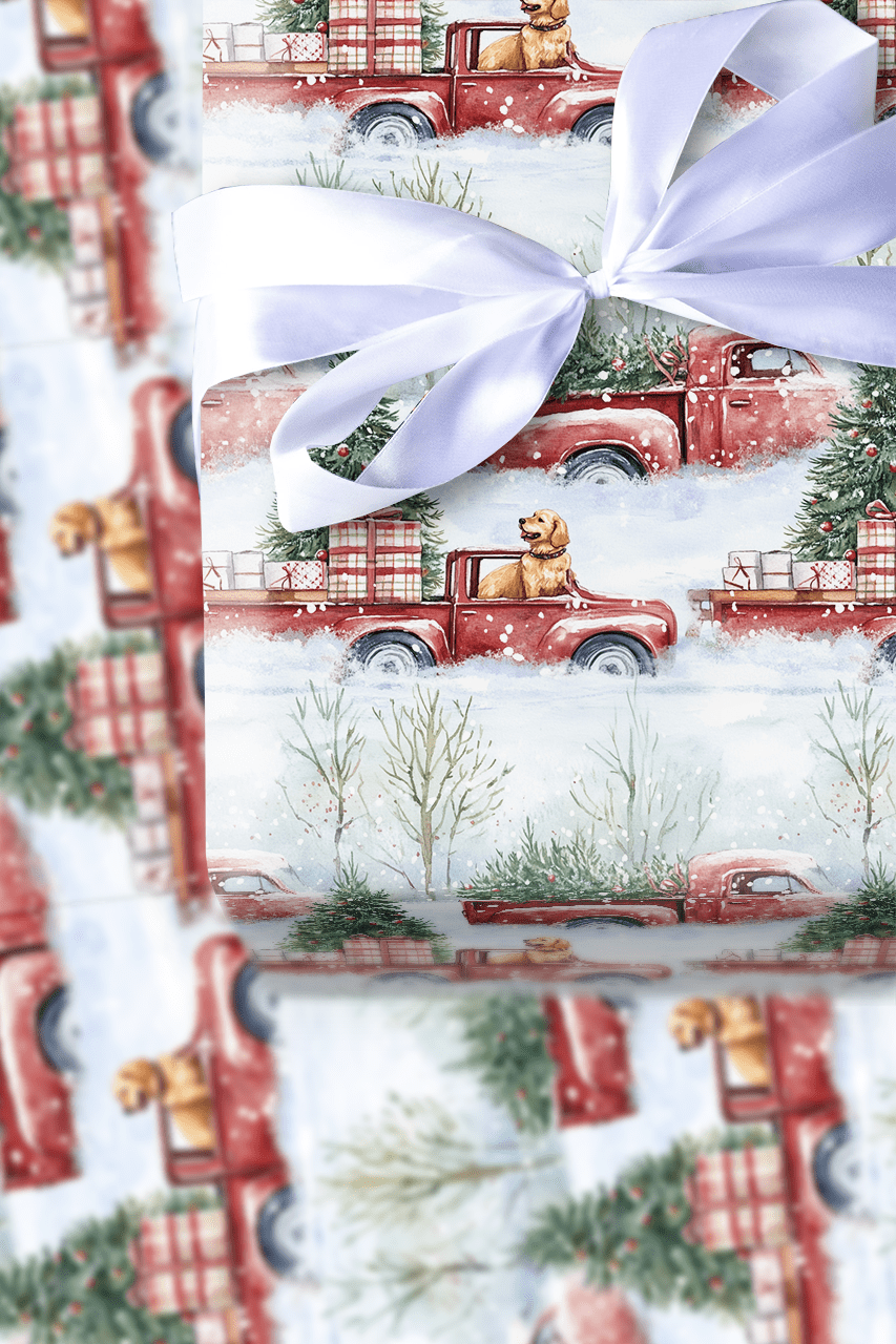 Tree Farm and Golden - Wrapping Paper - Aspen & Arlo