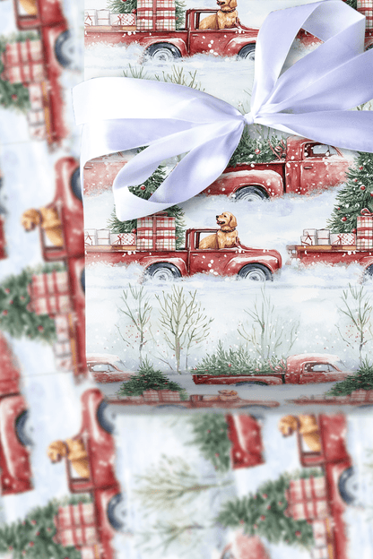 Tree Farm and Golden - Wrapping Paper - Aspen & Arlo