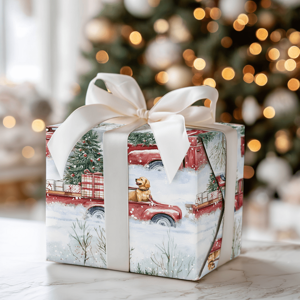 Tree Farm and Golden - Wrapping Paper - Aspen & Arlo