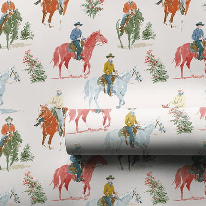 Christmas Cowboys - Wrapping Paper - Aspen & Arlo