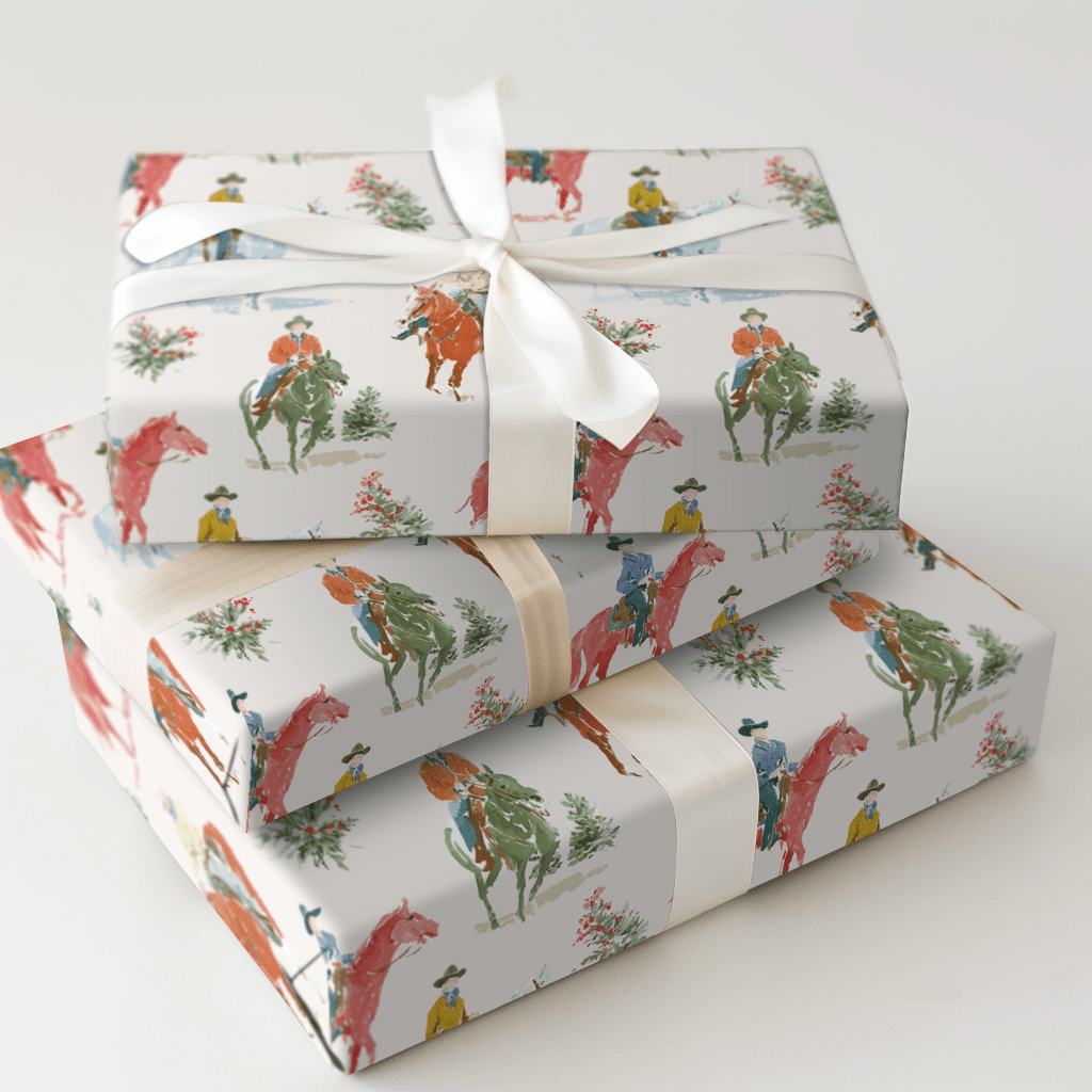 Christmas Cowboys - Wrapping Paper - Aspen & Arlo