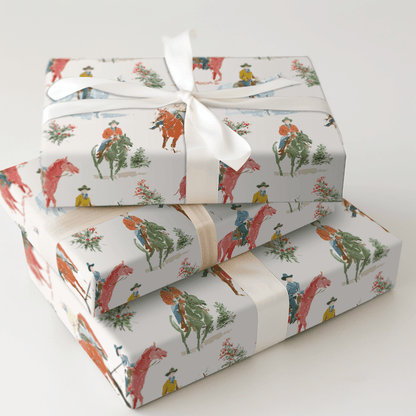 Christmas Cowboys - Wrapping Paper - Aspen & Arlo