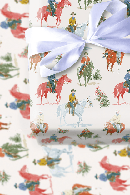 Christmas Cowboys - Wrapping Paper - Aspen & Arlo
