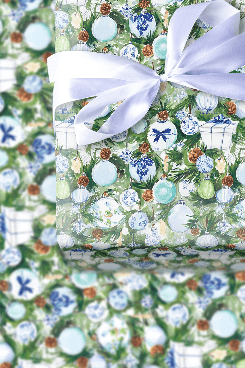 Chinoiserie Ornaments - Wrapping Paper - Aspen & Arlo