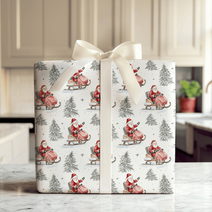 Snowmobile Sleigh Ride - Wrapping Paper - Aspen & Arlo