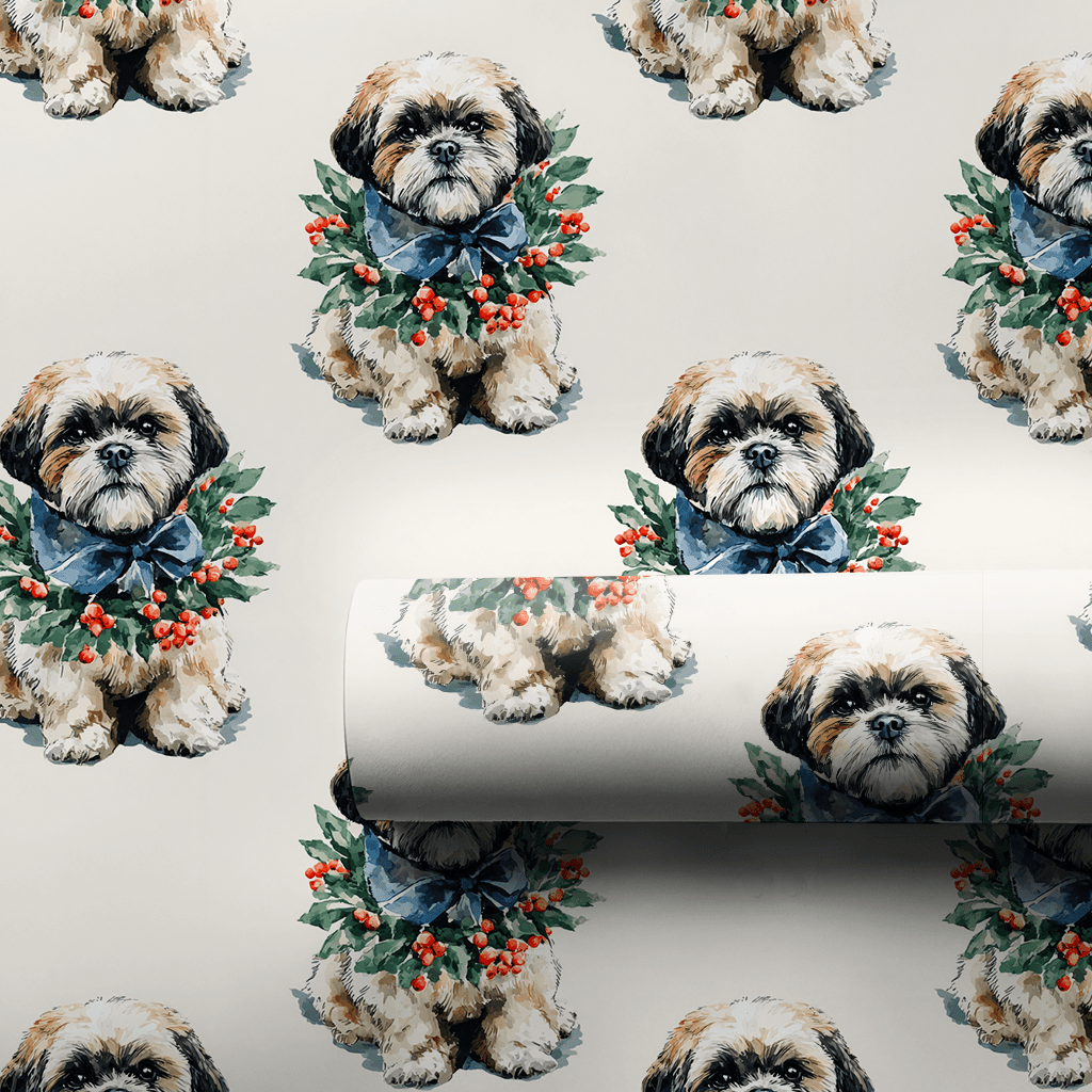 Ring Around the Shitzu - Wrapping Paper - Aspen & Arlo