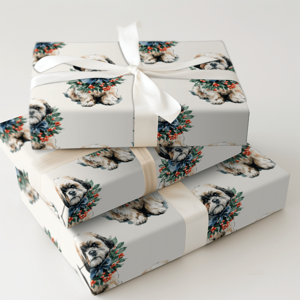 Ring Around the Shitzu - Wrapping Paper - Aspen & Arlo