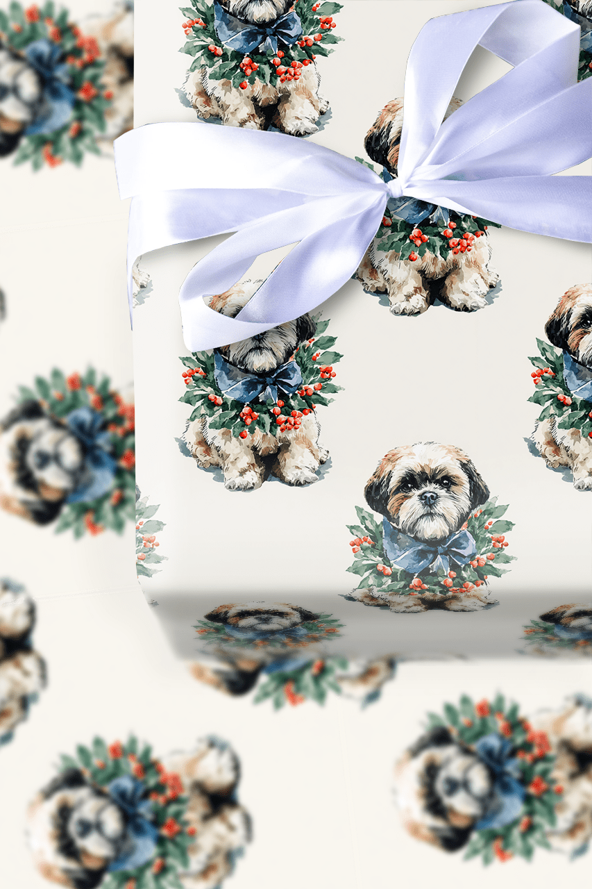 Ring Around the Shitzu - Wrapping Paper - Aspen & Arlo