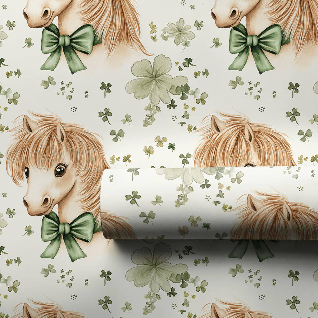 Shamrocks with the Shetland - Wrapping Paper - Aspen & Arlo