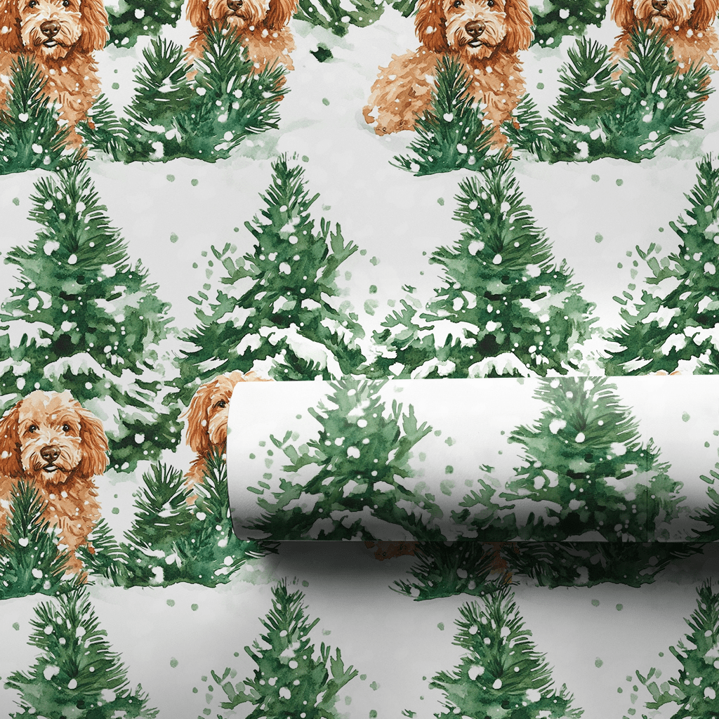 Snow Day for Goldendoodles - Wrapping Paper - Aspen & Arlo