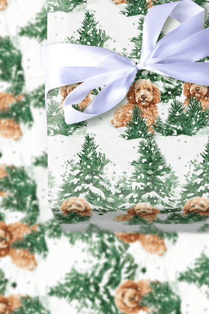 Snow Day for Goldendoodles - Wrapping Paper - Aspen & Arlo