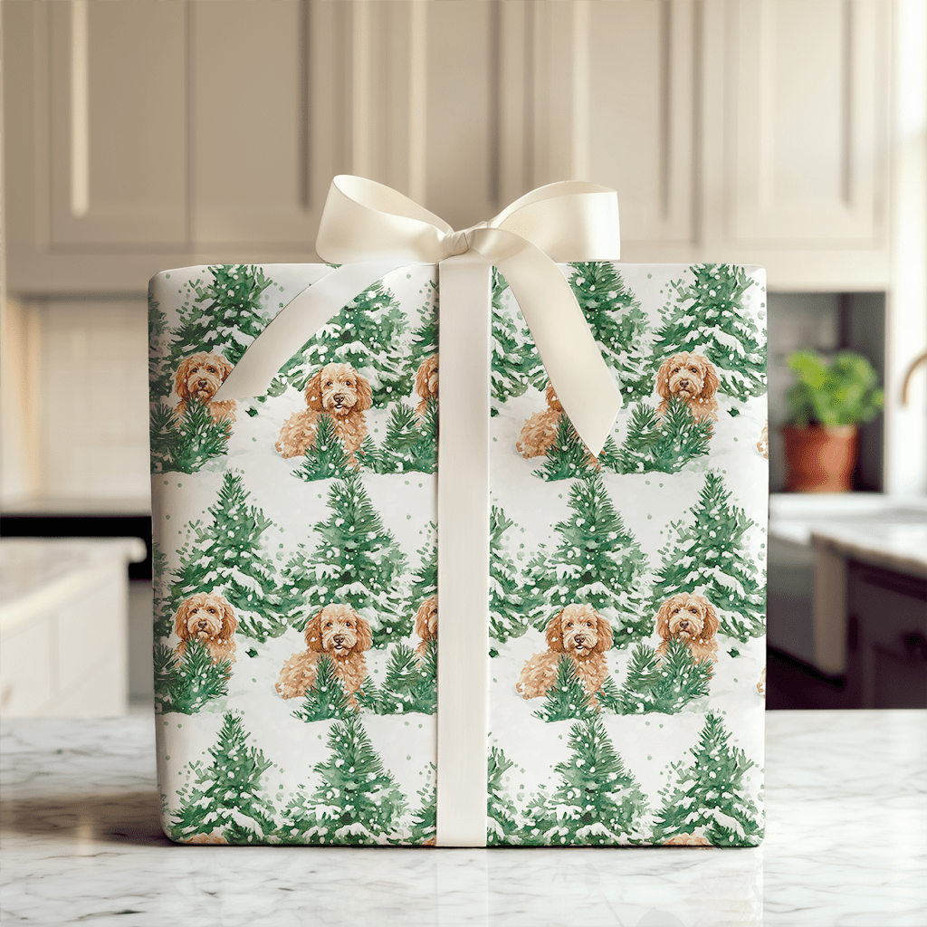 Snow Day for Goldendoodles - Wrapping Paper - Aspen & Arlo