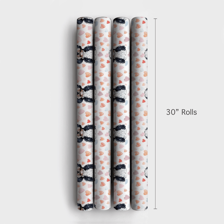 Bernedoodle Valentine - Wrapping Paper - Aspen & Arlo