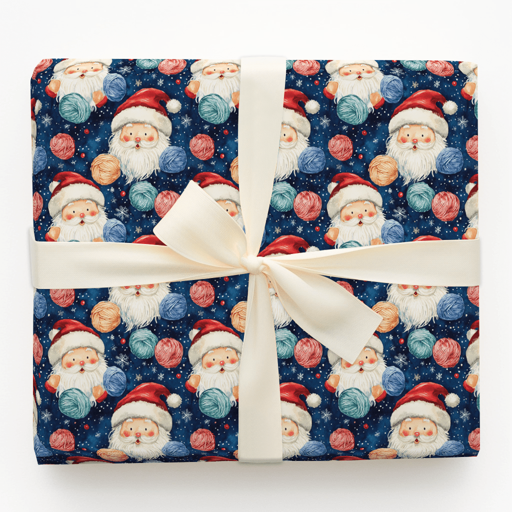 Santa Yarn - Wrapping Paper - Aspen & Arlo