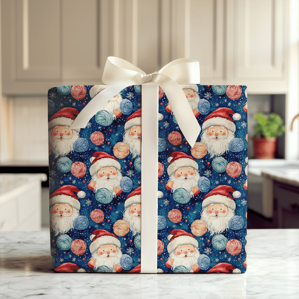 Santa Yarn - Wrapping Paper - Aspen & Arlo