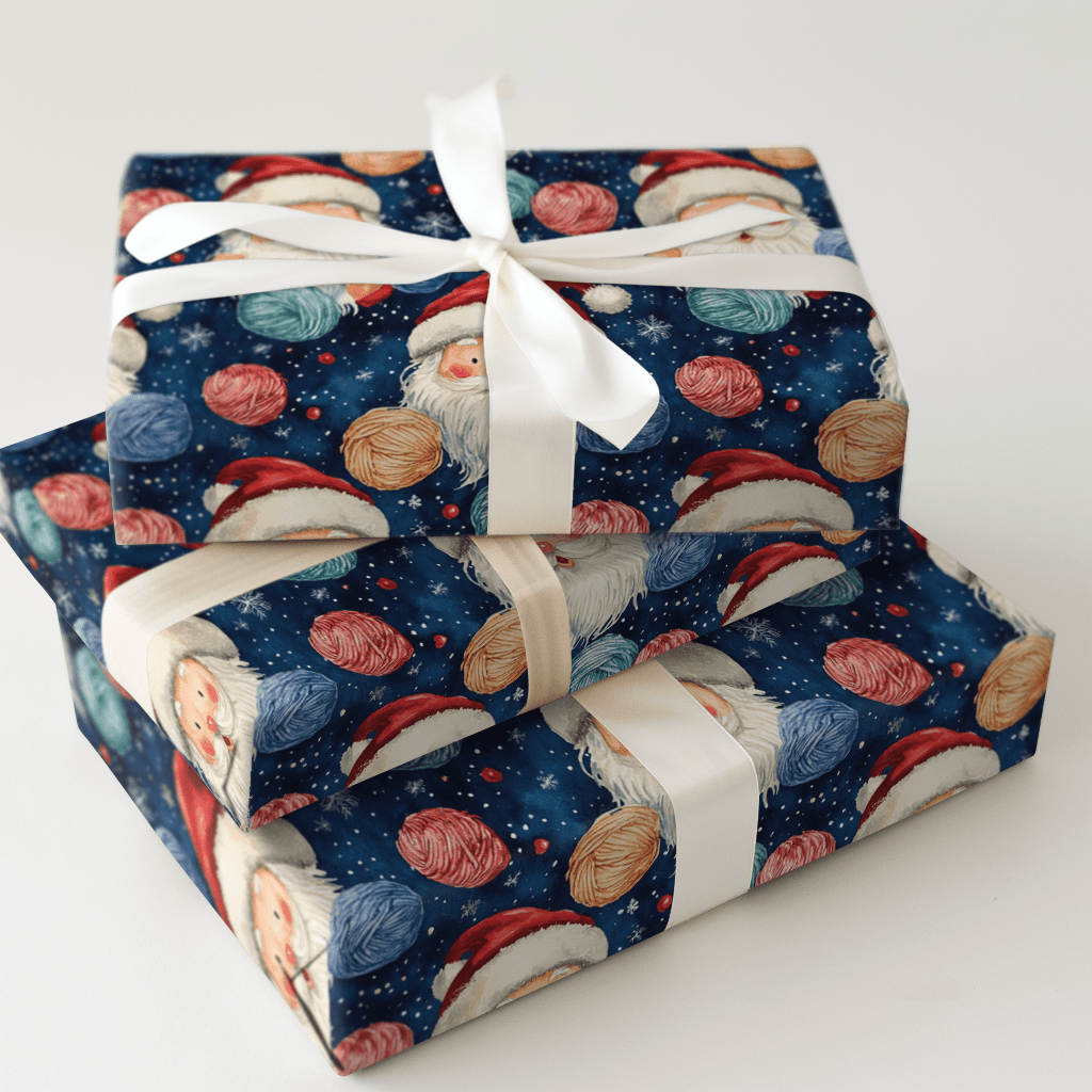 Santa Yarn - Wrapping Paper - Aspen & Arlo