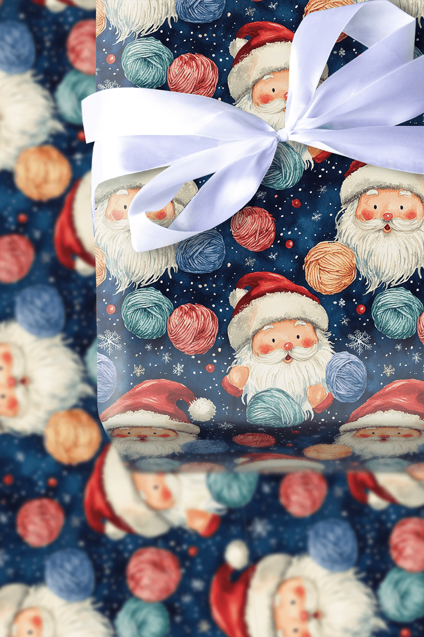 Santa Yarn - Wrapping Paper - Aspen & Arlo