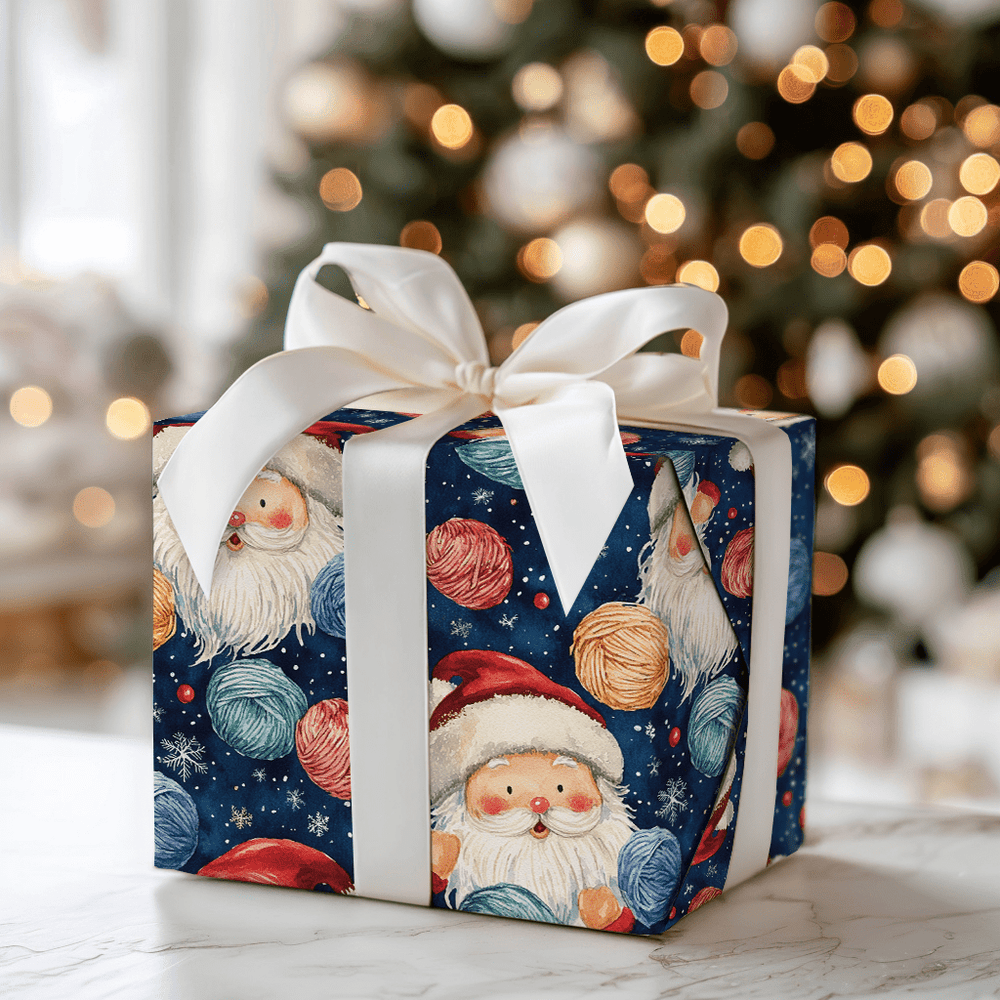 Santa Yarn - Wrapping Paper - Aspen & Arlo