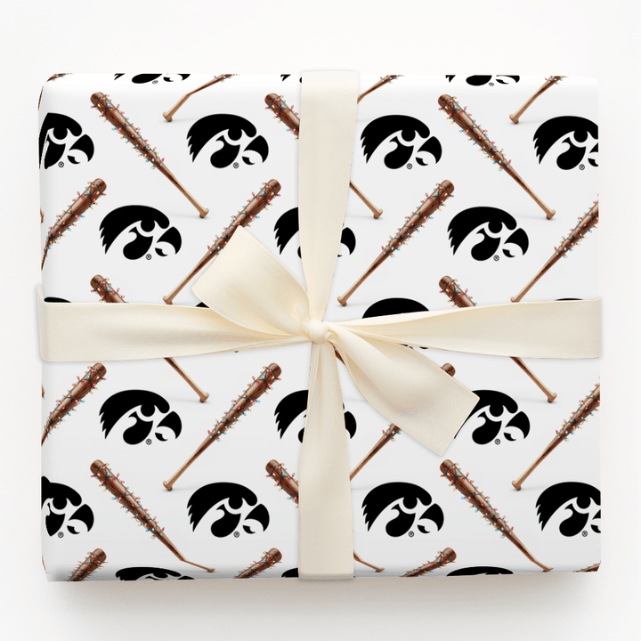 Jingle Ballpark Hawkeyes - Wrapping Paper - Aspen & Arlo