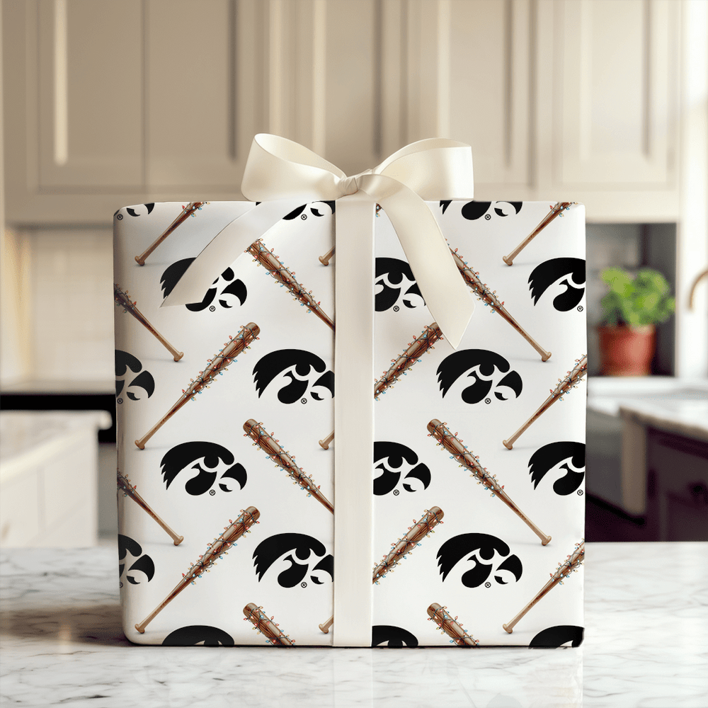 Jingle Ballpark Hawkeyes - Wrapping Paper - Aspen & Arlo