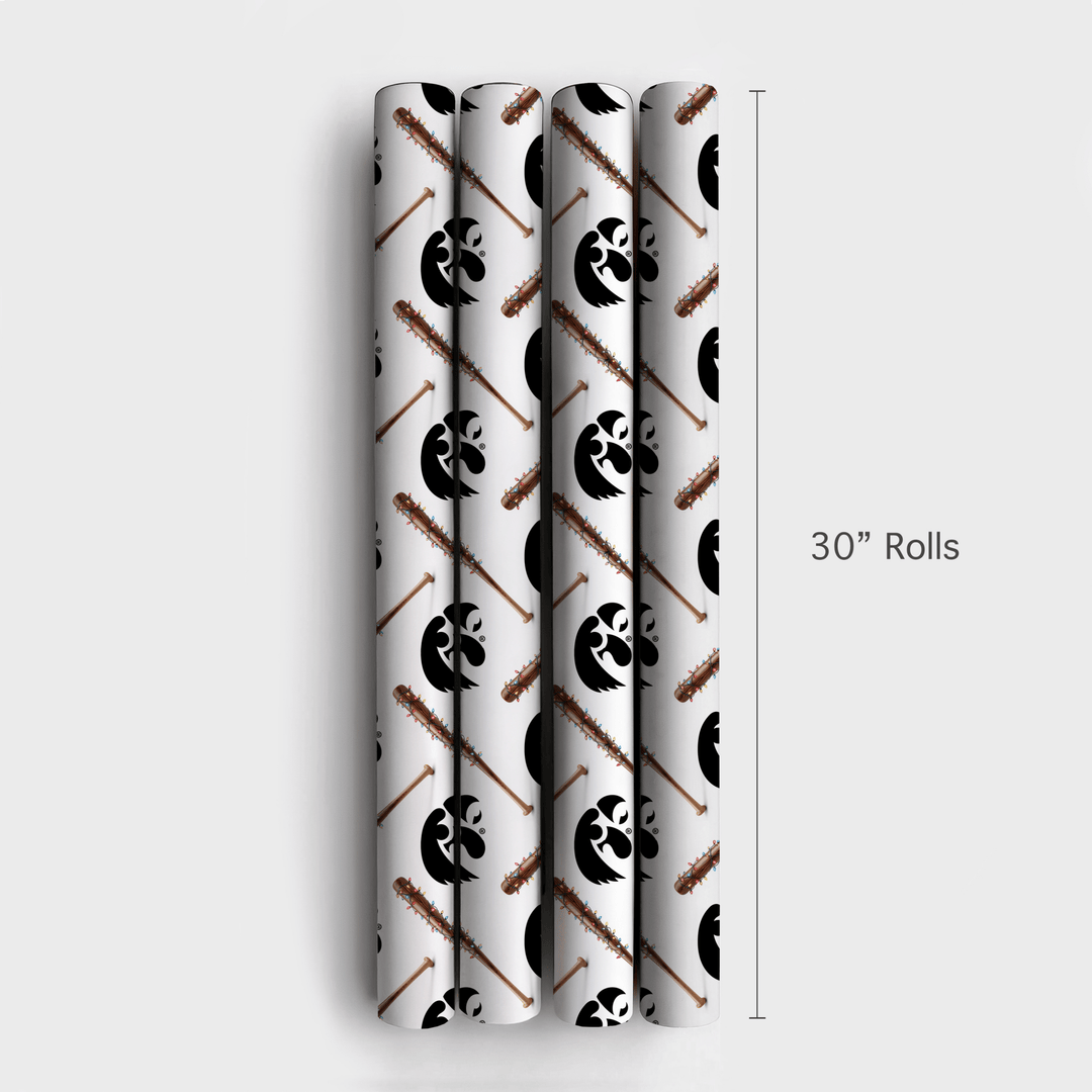 Jingle Ballpark Hawkeyes - Wrapping Paper - Aspen & Arlo