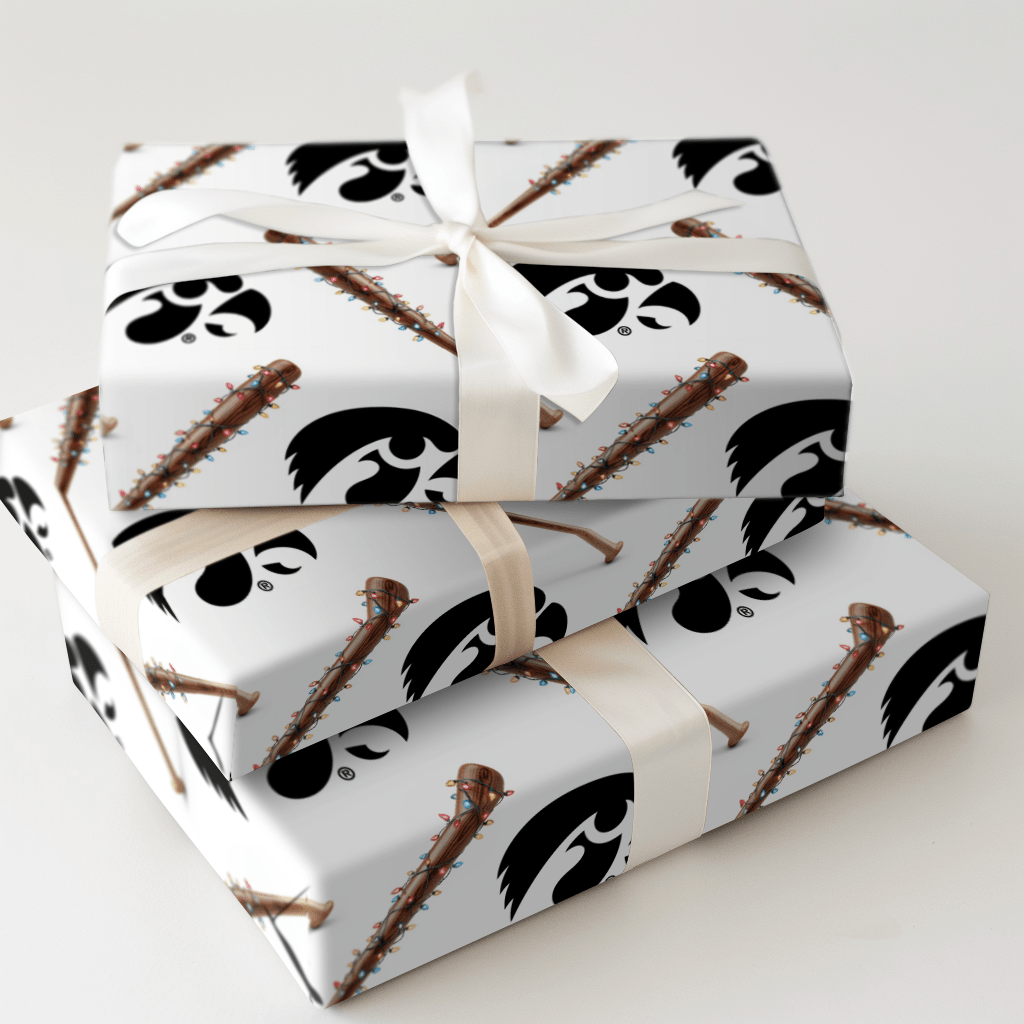 Jingle Ballpark Hawkeyes - Wrapping Paper - Aspen & Arlo